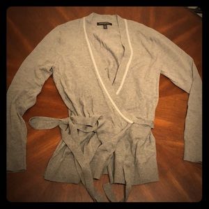 Banana Republic gray wrap sweater